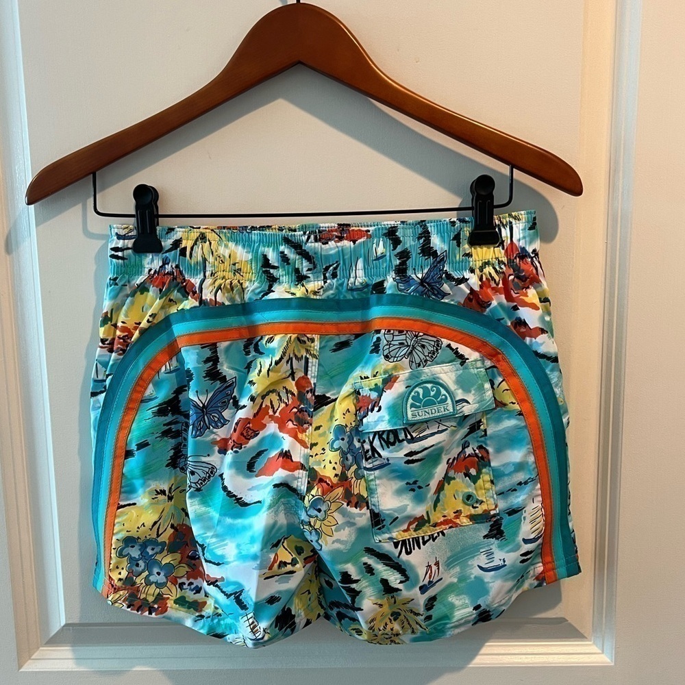 SUNDEK STRETCH WAIST SWIM TRUNKS REPREVE NWT - Picture 8 of 15